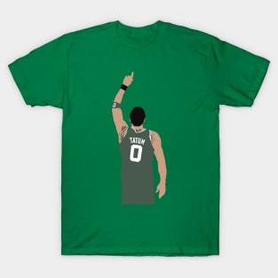 Jayson Tatum Pointing Up (Green) T-Shirt